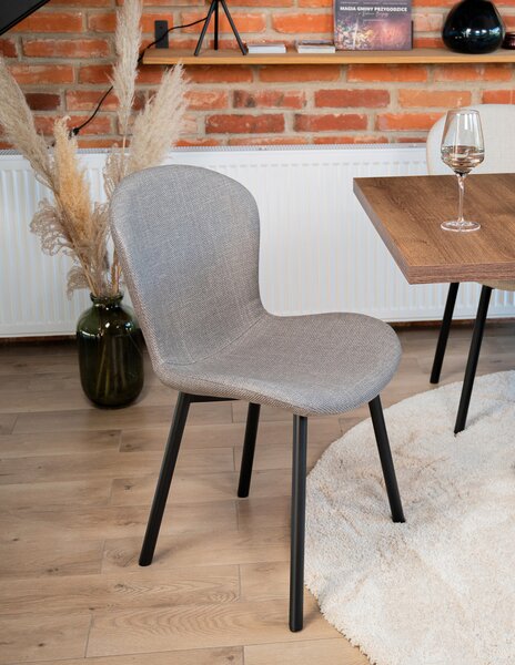 MAZZONI EXPORT FIORA Világosszürke Taupe (Basel 34 szövet) - MODERN LOFT KÁRPITOZOTT SZÉK NAPPALIBA/ÉTKEZŐBE