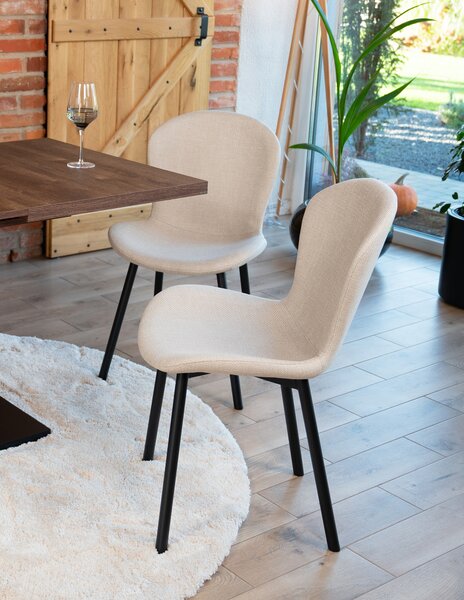 MAZZONI EXPORT FIORA Világosszürke Taupe (Basel 34 szövet) - MODERN LOFT KÁRPITOZOTT SZÉK NAPPALIBA/ÉTKEZŐBE