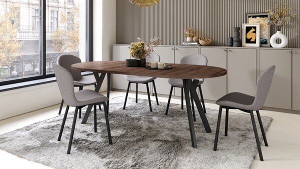 MAZZONI EXPORT FIORA Világosszürke Taupe (Basel 34 szövet) - MODERN LOFT KÁRPITOZOTT SZÉK NAPPALIBA/ÉTKEZŐBE