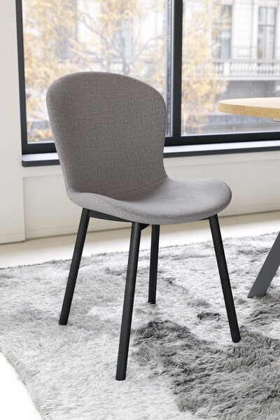 MAZZONI EXPORT FIORA Világosszürke Taupe (Basel 34 szövet) - MODERN LOFT KÁRPITOZOTT SZÉK NAPPALIBA/ÉTKEZŐBE