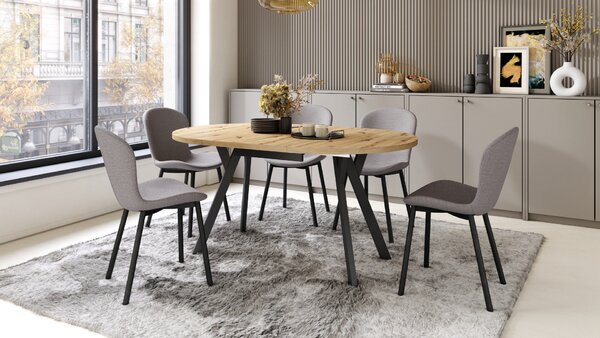 MAZZONI EXPORT FIORA Világosszürke Taupe (Basel 34 szövet) - MODERN LOFT KÁRPITOZOTT SZÉK NAPPALIBA/ÉTKEZŐBE