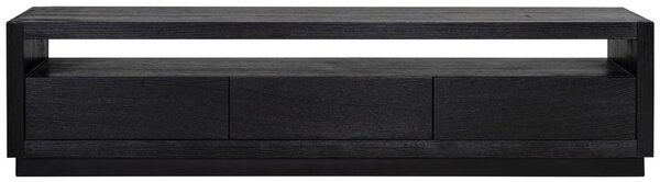 Fekete tölgyfa TV asztal Richmond Oakura 185 x 40 cm