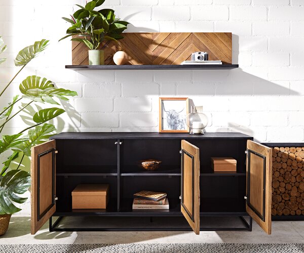 DELIFE Komód Famke 145 cm mango teak 3 ajtós