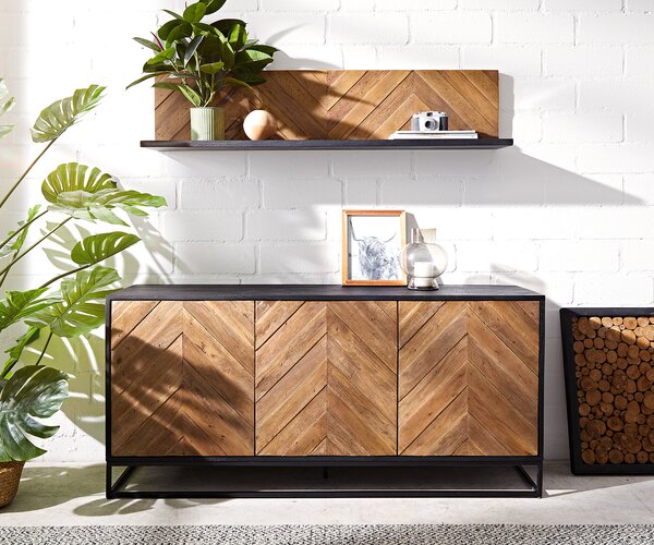 DELIFE Komód Famke 145 cm mango teak 3 ajtós