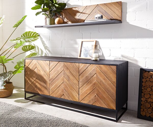 DELIFE Komód Famke 145 cm mango teak 3 ajtós