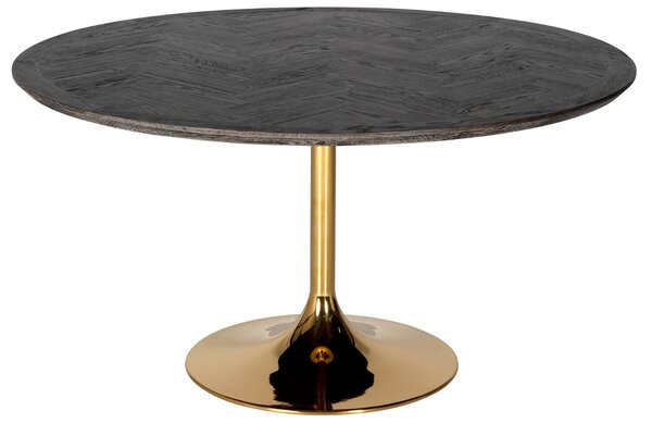 Fekete-arany tölgy étkezőasztal Richmond Blackbone 140 cm