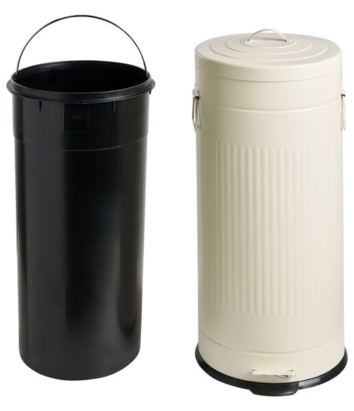 Pedálos szemetes kuka 30 L ECOAURA Fém Bézs