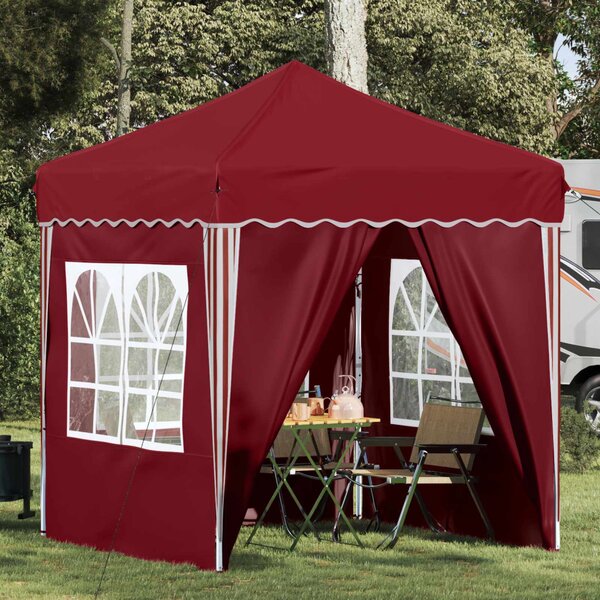 Parti sátor 195 x 195 x 245 cm Burgundi Oxford Szövet
