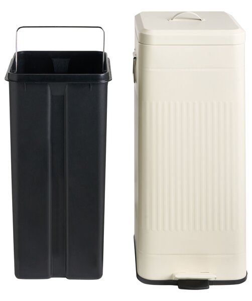 Pedálos szemetes kuka 30 L ECOCOMFORT Fém Bézs
