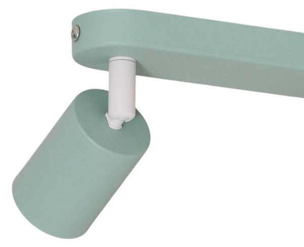 TK Lighting Livia mennyezeti spotlámpa, mintaszínű, 52 cm, 3 izzós, fém, GU10, dimmelhető, Zöld, Gyermekszoba, fém