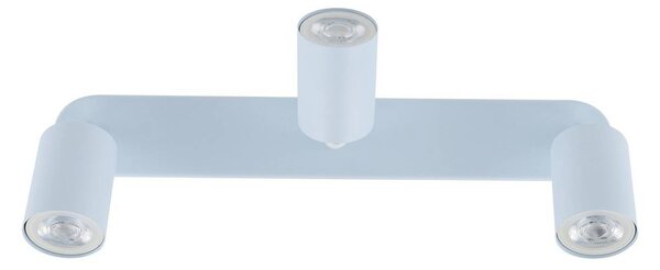TK Lighting Livia mennyezeti spotlámpa, világoskék, 52 cm, 3 izzós, fém, GU10, dimmelhető, Kék, Gyermekszoba, fém