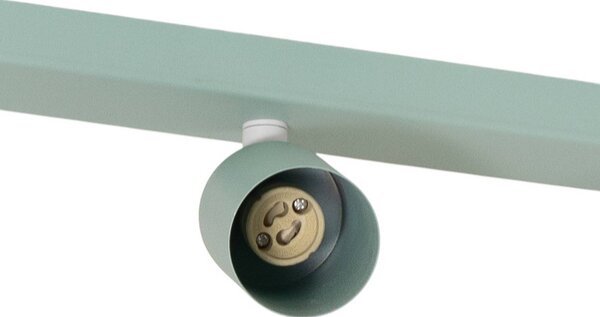 TK Lighting Livia mennyezeti spotlámpa, mintaszínű, 52 cm, 3 izzós, fém, GU10, dimmelhető, Zöld, Gyermekszoba, fém