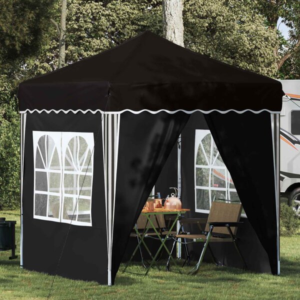 Parti sátor 195 x 195 x 245 cm Fekete Oxford Szövet