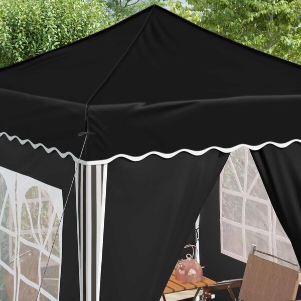 Parti sátor 195 x 195 x 245 cm Fekete Oxford Szövet