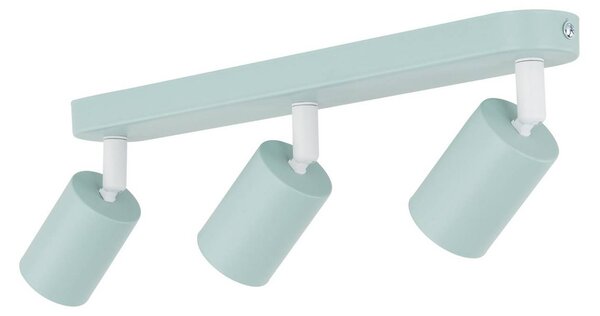 TK Lighting Livia mennyezeti spotlámpa, mintaszínű, 52 cm, 3 izzós, fém, GU10, dimmelhető, Zöld, Gyermekszoba, fém