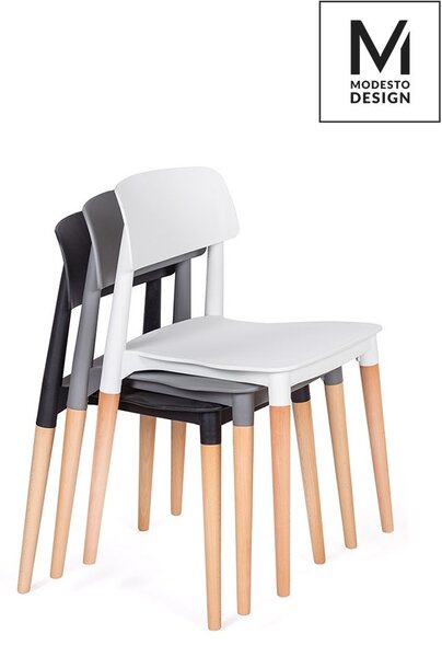 Modesto Design Ecco Szék Szett Polipropilén Bükk Fehér Skandináv 6 Darabos