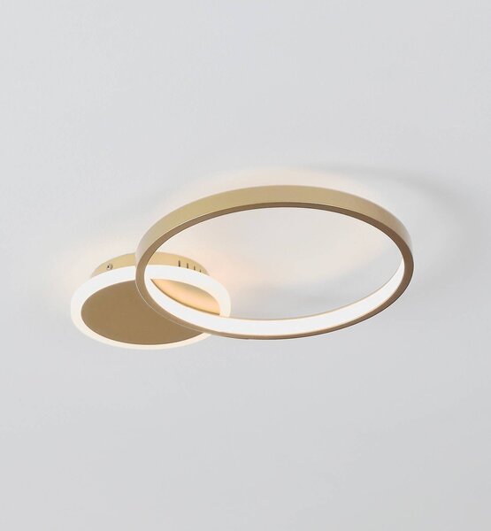 EGLO LED mennyezeti lámpa Gafares, arany, alumínium, 41 cm, távirányító CCT, dimmelhető, Sárgaréz / arany, Nappali / Étkező, Alumínium, Modern