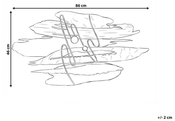 Fali Dekoráció LAHEEN Fém 46 cm Színes