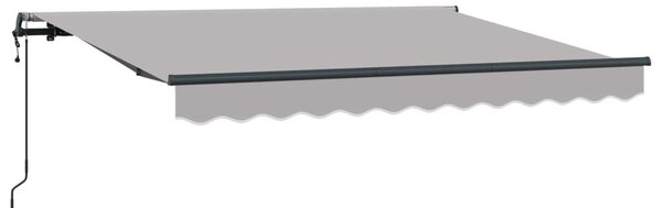 Behúzható napellenző Világosszürke 350 x 200 cm szövet