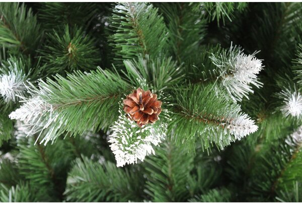 Műfenyő havas ágvéggel, tobozzal díszitve – több méretben rendelhető