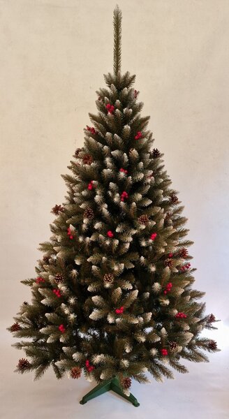 Műfenyő magyallal, havas ágvéggel - 180 cm