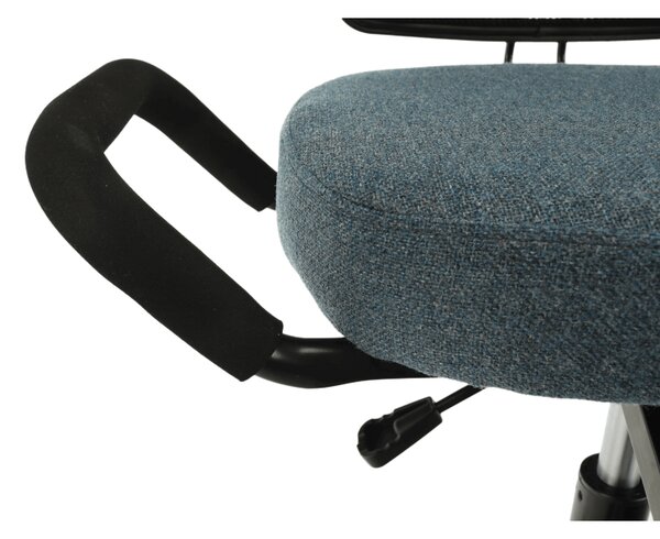 KONDELA Ergonomikus zsámoly, szürke/fekete, RUFUS