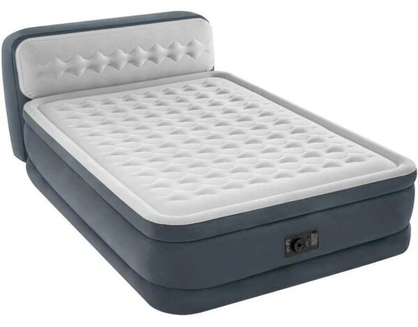 INTEX Ultra Plush felfújható vendégágy fejtámlával és beépített pumpával 152 x 236 x 86 [cm]