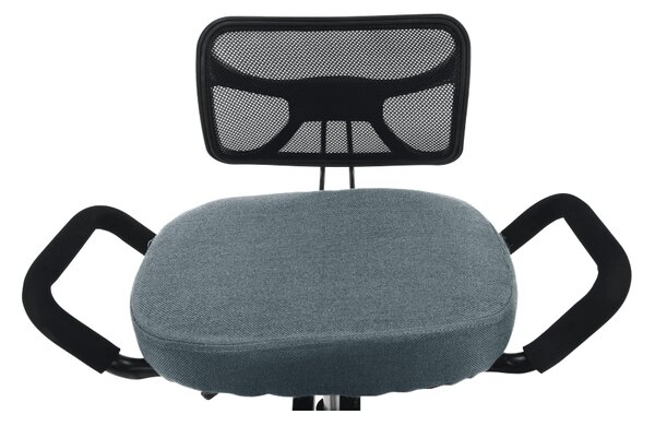 KONDELA Ergonomikus zsámoly, szürke/fekete, RUFUS