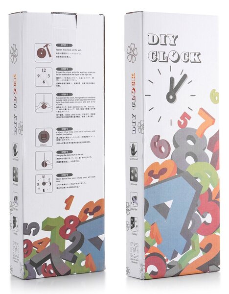 Nagyméretű DIY Modern Halk Falióra – 3D Öntapadós Arab Számos, Arany Színben (90 cm – 1,8 m, szabadon állítható méret)
