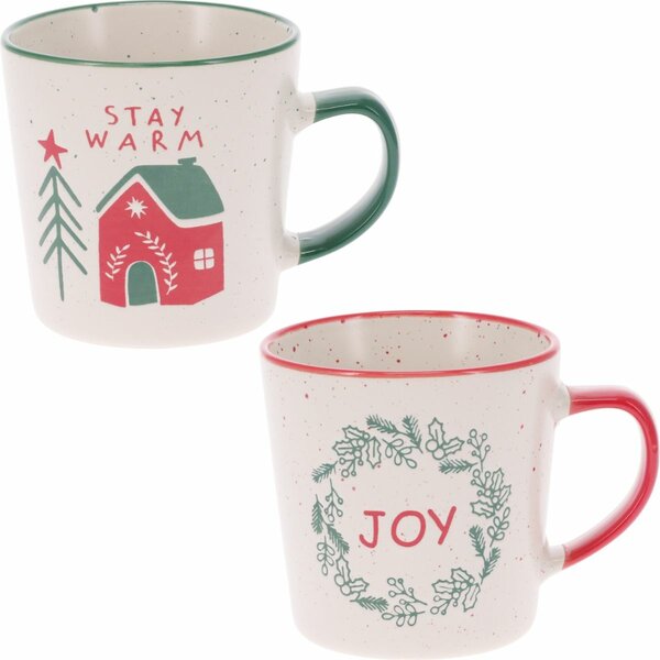 2 db Stay Warm/Joy 350 ml-es kőagyag bögrék