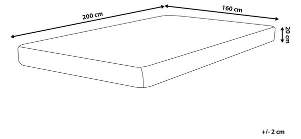 Hab matrac AIRCOMFORT FOAM PLUS H2/3 közepes 160 x 200 cm