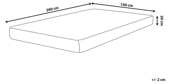 Hab matrac PEARL H2/3 közepes 140 x 200 cm