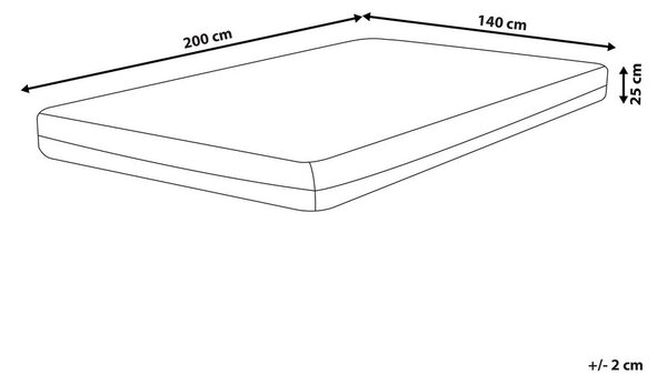 Gél memóriahabos matrac COOL FLEX 7 PRO H2/3 közepes 140 x 200 cm