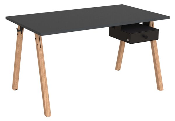 Pontis irodai asztal 140×80 cm antracit fiókos