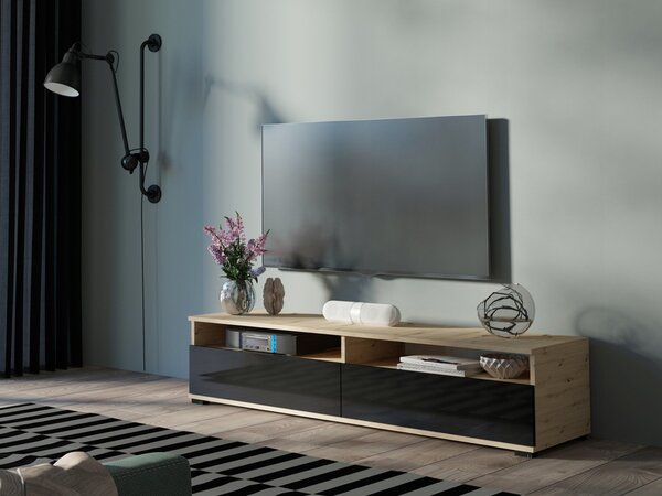 TV stolík Emar 150 - dub artisan/čierna