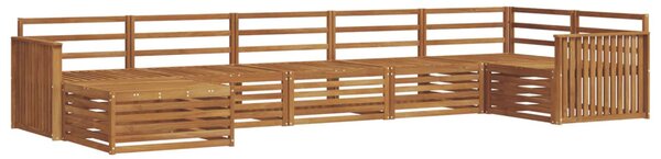 Kültéri kanapé szett 7 pcs Természetes