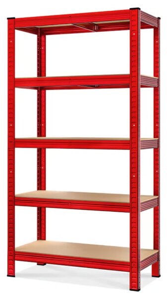 HEAVY nagy teherbírású polc, max. 875kg, 180×90×40cm, piros Monzana