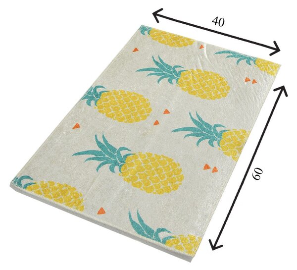 Ananas fürdőszobaszőnyeg, 40×60 cm