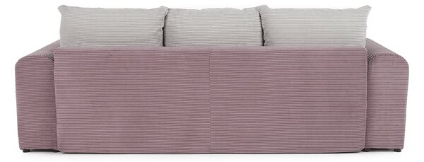 KONDELA Extra tágas kanapé, lila, őreg rózsaszín, bézs színű, GILEN BIG SOFA