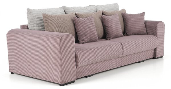 KONDELA Extra tágas kanapé, lila, őreg rózsaszín, bézs színű, GILEN BIG SOFA