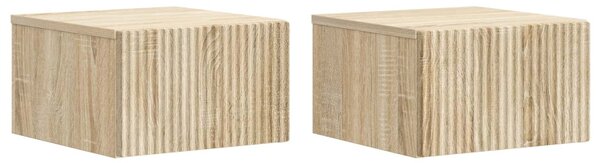 Fali éjjeli szekrény 2 pcs Sonoma Tölgy 33 x 34,5 x 20 cm