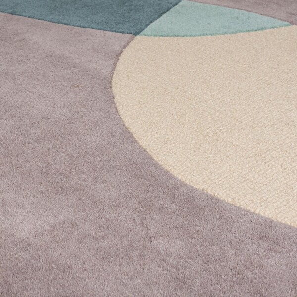 Kék-bézs gyapjú szőnyeg 170x120 cm Glow - Flair Rugs