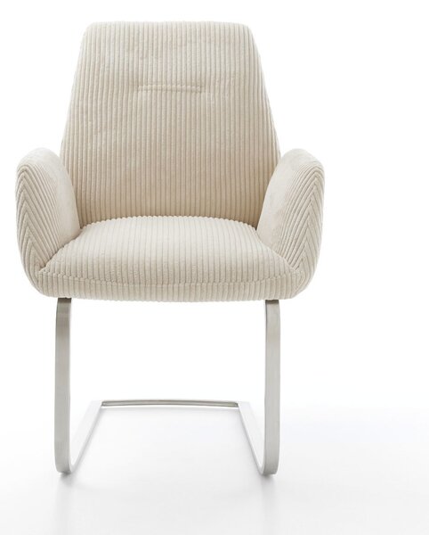 DELIFE Étkezőszék Zoa-Flex mikroszálas bézs étkezőszék lapos rozsdamentes acél zsákrugós