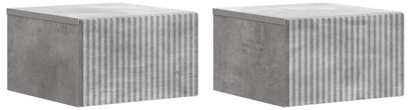 Fali éjjeli szekrény 2 pcs Betonszürke 33 x 34,5 x 20 cm