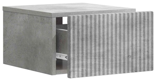 Fali éjjeli szekrény Betonszürke 33 x 34,5 x 20 cm Szerelt Fa