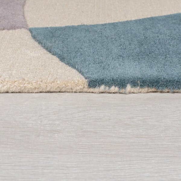 Kék-bézs gyapjú szőnyeg 170x120 cm Glow - Flair Rugs