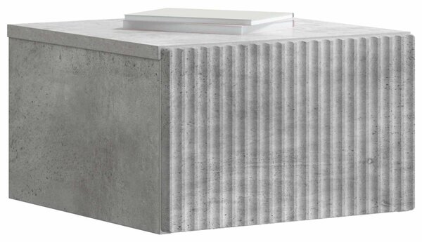 Fali éjjeli szekrény Betonszürke 33 x 34,5 x 20 cm Szerelt Fa
