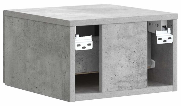 Fali éjjeli szekrény Betonszürke 33 x 34,5 x 20 cm Szerelt Fa