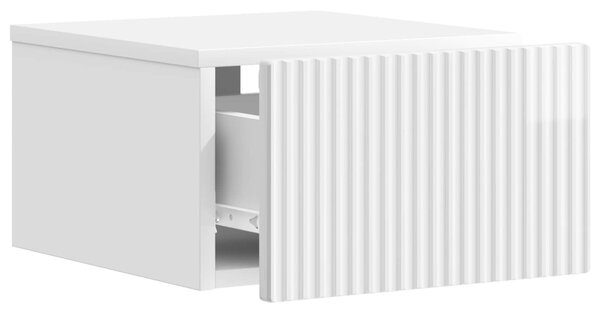 Fali éjjeli szekrény 2 pcs Magasfényű Fehér 33 x 34,5 x 20 cm