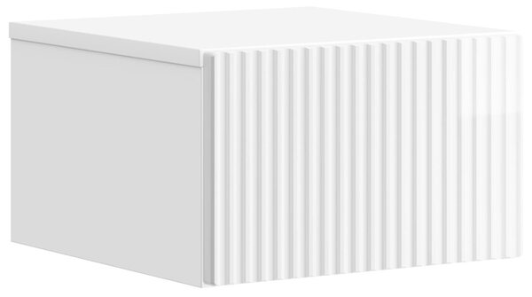 Fali éjjeli szekrény 2 pcs Magasfényű Fehér 33 x 34,5 x 20 cm